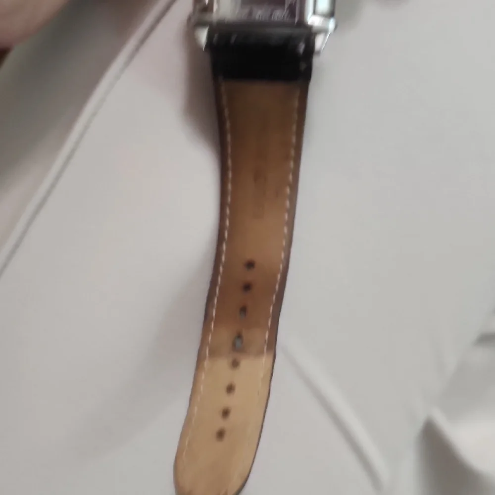 Anne Klein‎ Silver Case Black Strap Watch